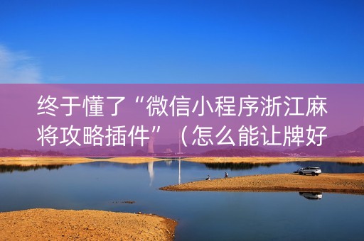终于懂了“微信小程序浙江麻将攻略插件”（怎么能让牌好一点)