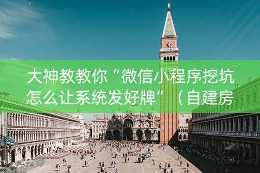 大神教教你“微信小程序挖坑怎么让系统发好牌”（自建房怎么赢)