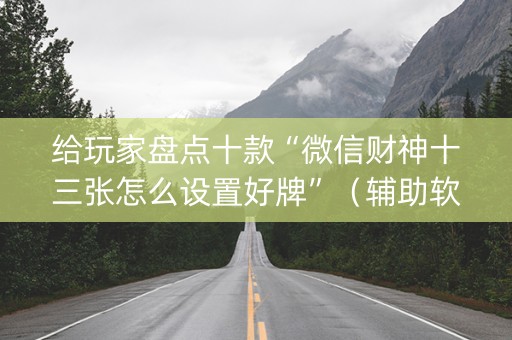 给玩家盘点十款“微信财神十三张怎么设置好牌”（辅助软件)