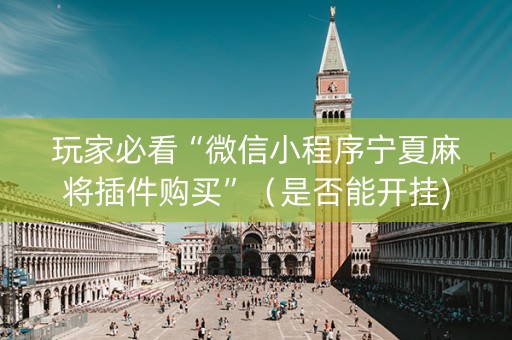 玩家必看“微信小程序宁夏麻将插件购买”（是否能开挂)