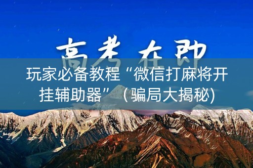 玩家必备教程“微信打麻将开挂辅助器”（骗局大揭秘)