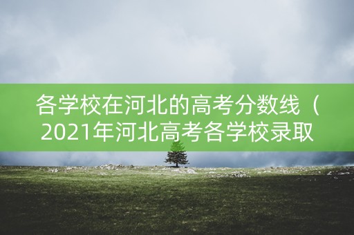 各学校在河北的高考分数线（2021年河北高考各学校录取分数线）