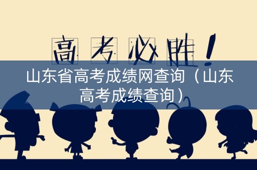 山东省高考成绩网查询（山东 高考成绩查询）