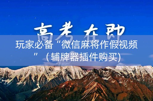 玩家必备“微信麻将作假视频”（辅牌器插件购买)