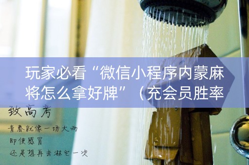 玩家必看“微信小程序内蒙麻将怎么拿好牌”（充会员胜率高)