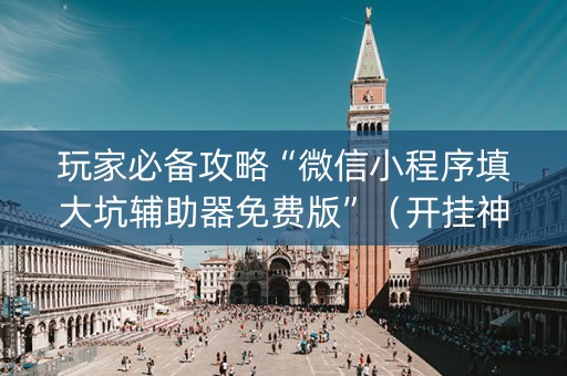 玩家必备攻略“微信小程序填大坑辅助器免费版”（开挂神器下载)