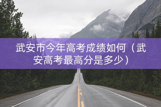 武安市今年高考成绩如何（武安高考最高分是多少）