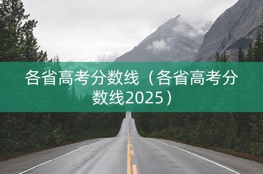 各省高考分数线（各省高考分数线2025）
