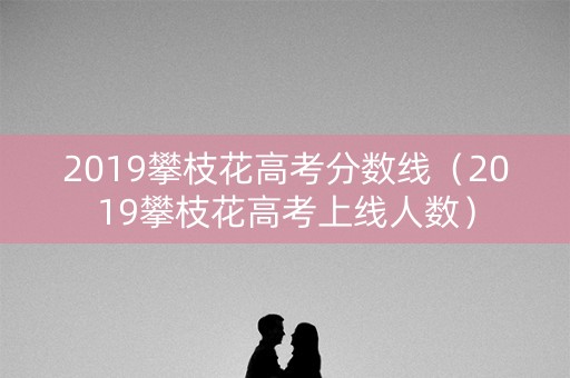 2019攀枝花高考分数线（2019攀枝花高考上线人数）