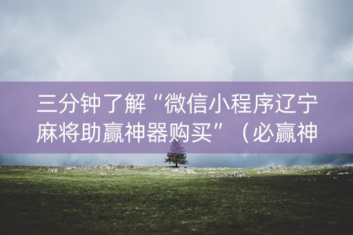 三分钟了解“微信小程序辽宁麻将助赢神器购买”（必赢神器)