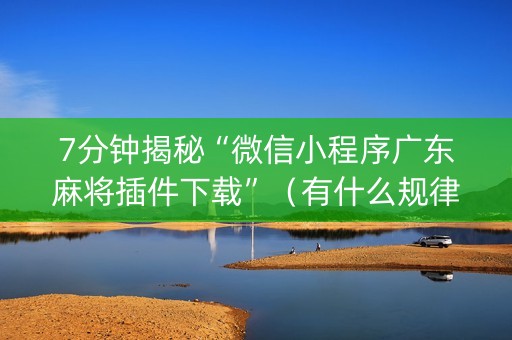 7分钟揭秘“微信小程序广东麻将插件下载”（有什么规律)