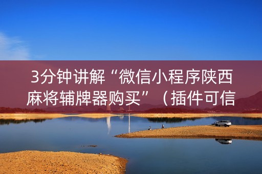 3分钟讲解“微信小程序陕西麻将辅牌器购买”（插件可信吗)