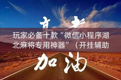 玩家必备十款“微信小程序湖北麻将专用神器”（开挂辅助脚本)