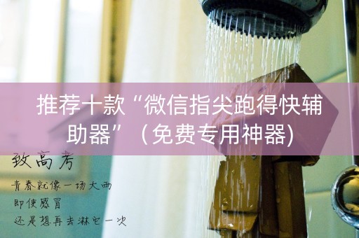 推荐十款“微信指尖跑得快辅助器”（免费专用神器)