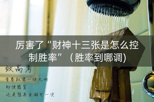 厉害了“财神十三张是怎么控制胜率”（胜率到哪调)