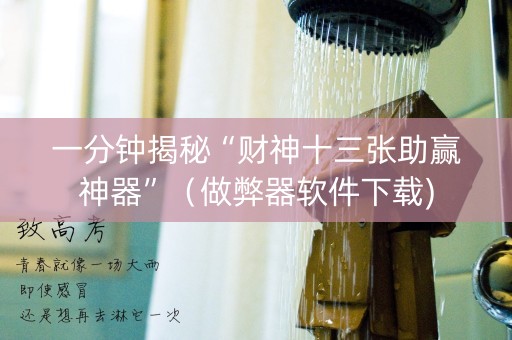 一分钟揭秘“财神十三张助赢神器”（做弊器软件下载)