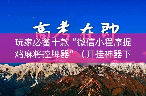 玩家必备十款“微信小程序捉鸡麻将控牌器”（开挂神器下载)
