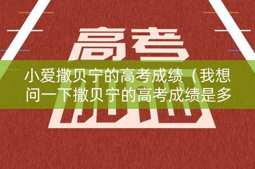 小爱撒贝宁的高考成绩（我想问一下撒贝宁的高考成绩是多少?）