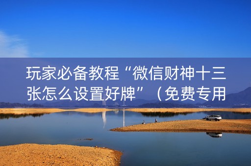 玩家必备教程“微信财神十三张怎么设置好牌”（免费专用神器)