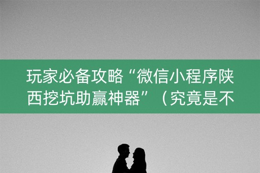 玩家必备攻略“微信小程序陕西挖坑助赢神器”（究竟是不是有挂)