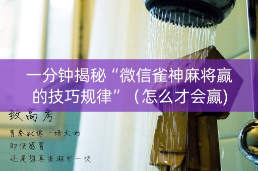 一分钟揭秘“微信雀神麻将赢的技巧规律”（怎么才会赢)