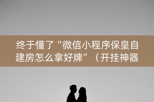 终于懂了“微信小程序保皇自建房怎么拿好牌”（开挂神器下载)