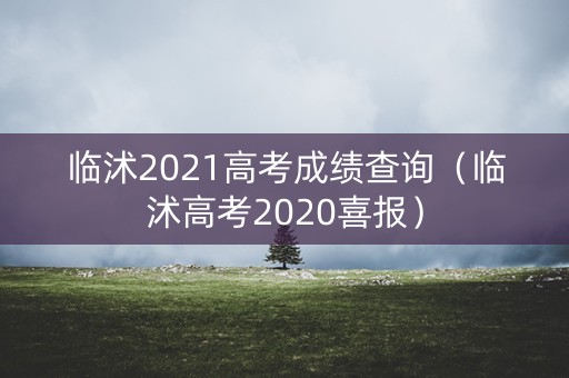 临沭2021高考成绩查询（临沭高考2020喜报）