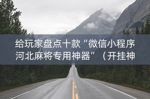给玩家盘点十款“微信小程序河北麻将专用神器”（开挂神器下载)