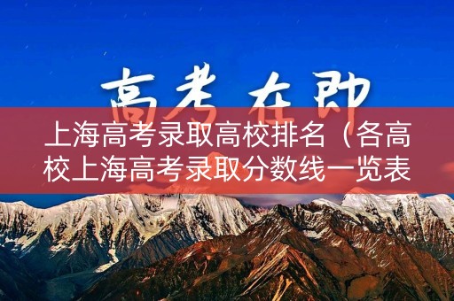 上海高考录取高校排名（各高校上海高考录取分数线一览表2021）