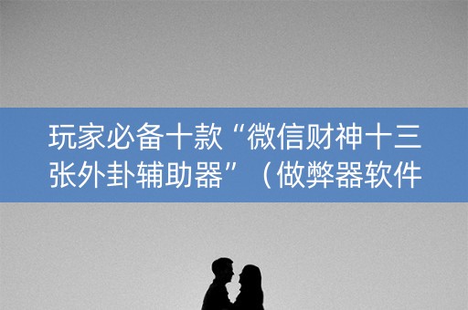 玩家必备十款“微信财神十三张外卦辅助器”（做弊器软件下载)