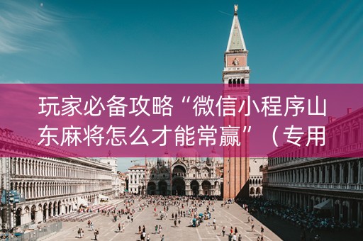 玩家必备攻略“微信小程序山东麻将怎么才能常赢”（专用神器)