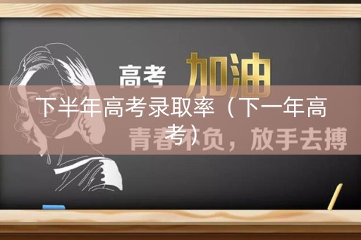 下半年高考录取率（下一年高考）