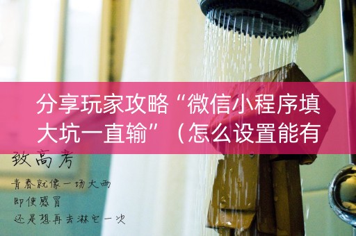 分享玩家攻略“微信小程序填大坑一直输”（怎么设置能有好牌)