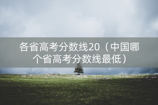 各省高考分数线20（中国哪个省高考分数线最低）