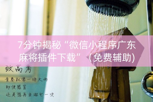 7分钟揭秘“微信小程序广东麻将插件下载”（免费辅助)