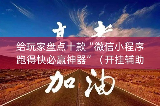 给玩家盘点十款“微信小程序跑得快必赢神器”（开挂辅助插件)
