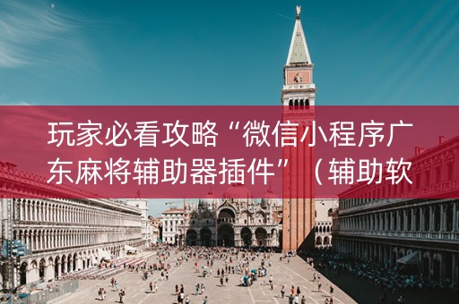 玩家必看攻略“微信小程序广东麻将辅助器插件”（辅助软件)
