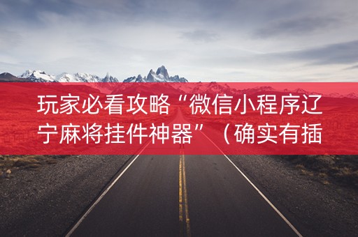 玩家必看攻略“微信小程序辽宁麻将挂件神器”（确实有插件吗)