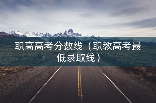 职高高考分数线（职教高考最低录取线）
