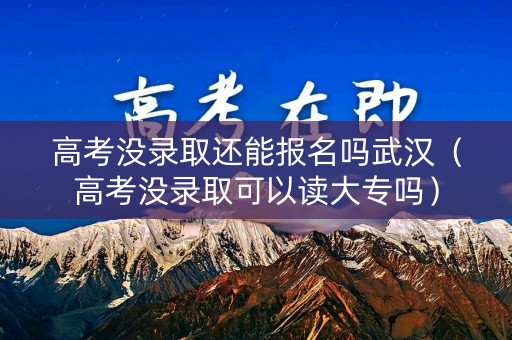 高考没录取还能报名吗武汉（高考没录取可以读大专吗）