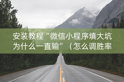 安装教程“微信小程序填大坑为什么一直输”（怎么调胜率)