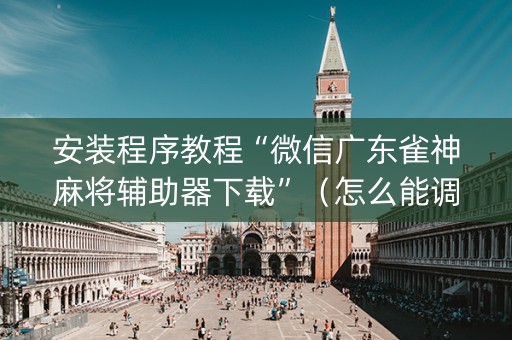 安装程序教程“微信广东雀神麻将辅助器下载”（怎么能调好牌)