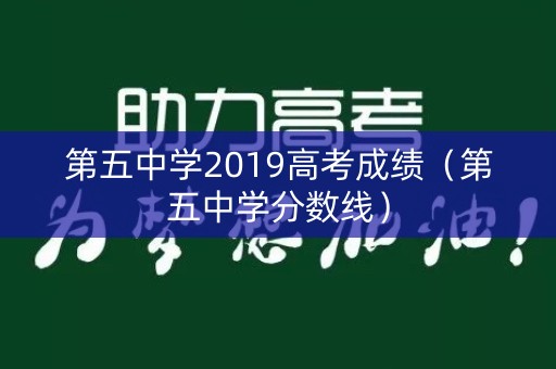 第五中学2019高考成绩（第五中学分数线）