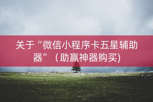 关于“微信小程序卡五星辅助器”（助赢神器购买)