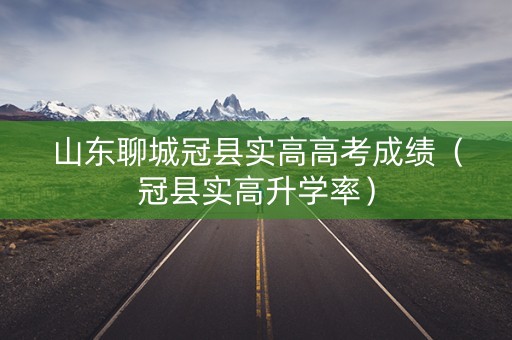 山东聊城冠县实高高考成绩（冠县实高升学率）