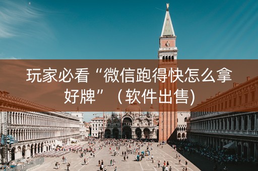 玩家必看“微信跑得快怎么拿好牌”（软件出售)