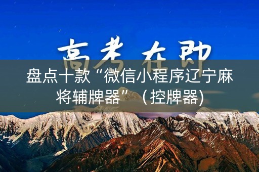 盘点十款“微信小程序辽宁麻将辅牌器”（控牌器)