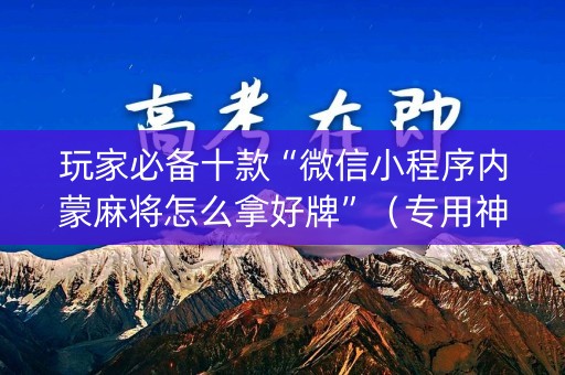 玩家必备十款“微信小程序内蒙麻将怎么拿好牌”（专用神器)
