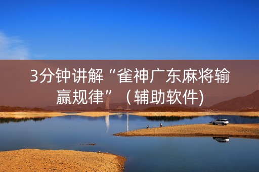 3分钟讲解“雀神广东麻将输赢规律”（辅助软件)