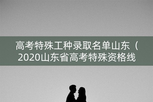 高考特殊工种录取名单山东（2020山东省高考特殊资格线）